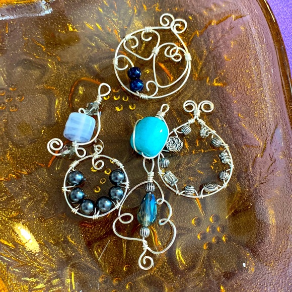 6 handmade wired pendant - Picture 1 of 4